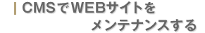 CMS��WEB�T�C�g�������e�i���X����