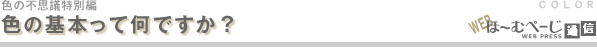 色の基本って何ですか?-色の不思議特別編